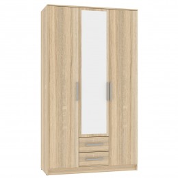 Шкаф 3-дверный 2 с зеркалом сонома